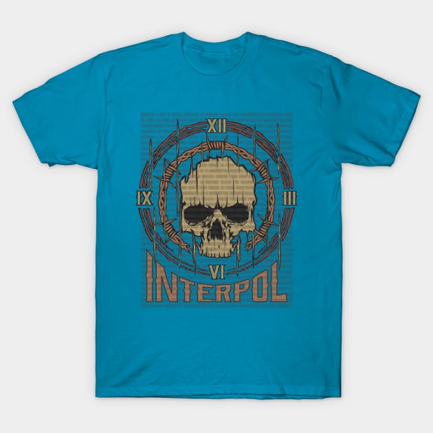 Interpol Vintage Skull T-Shirt by darksaturday